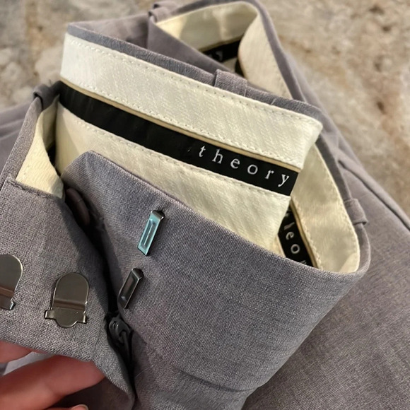 NWT THEORY Max C Tailor Trouser Pants in Peony Tint size 4 - Picture 6 of 8